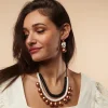 Orecchini legno, leggeri, regolabile Aura metallic