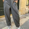 Pantalone a vita bassa viscosa Naya