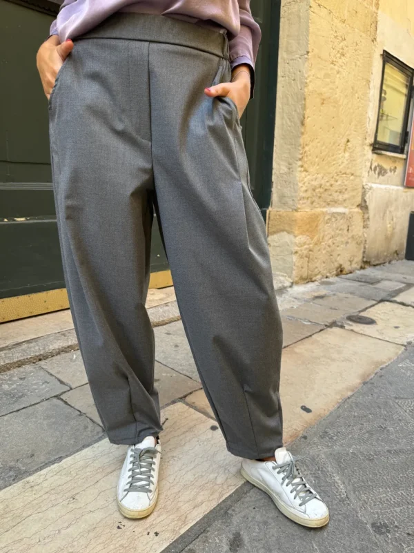 Pantalone a vita bassa viscosa Naya