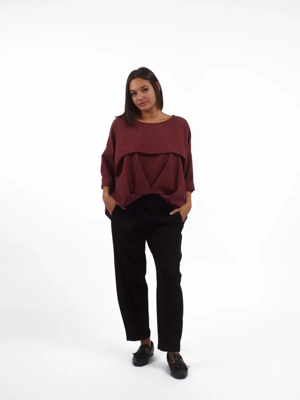 Pantaloni barrel elasticizzati con tasche Marcela