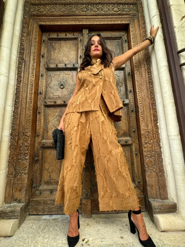 Pantaloni cotone & lino Stevie