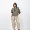 Pantaloni in lino baggy Ilenia