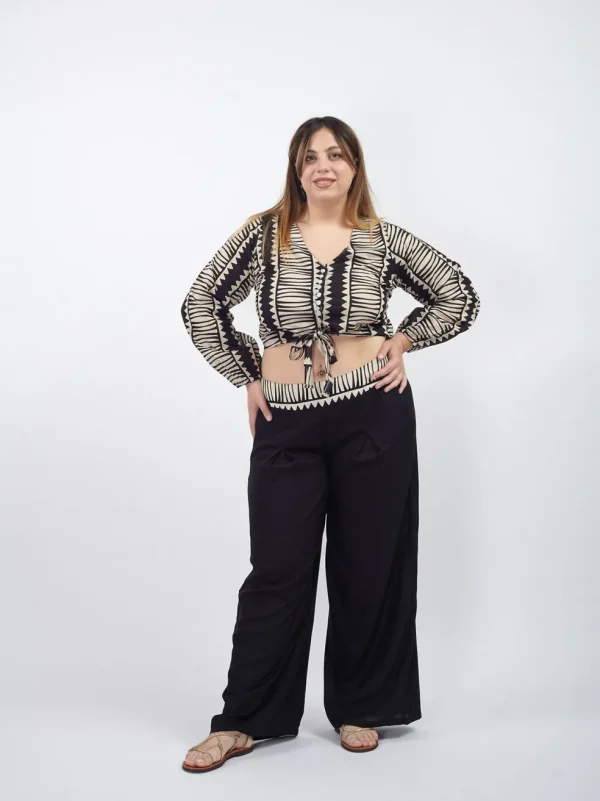 Pantaloni relaxed fit viscosa Zelida