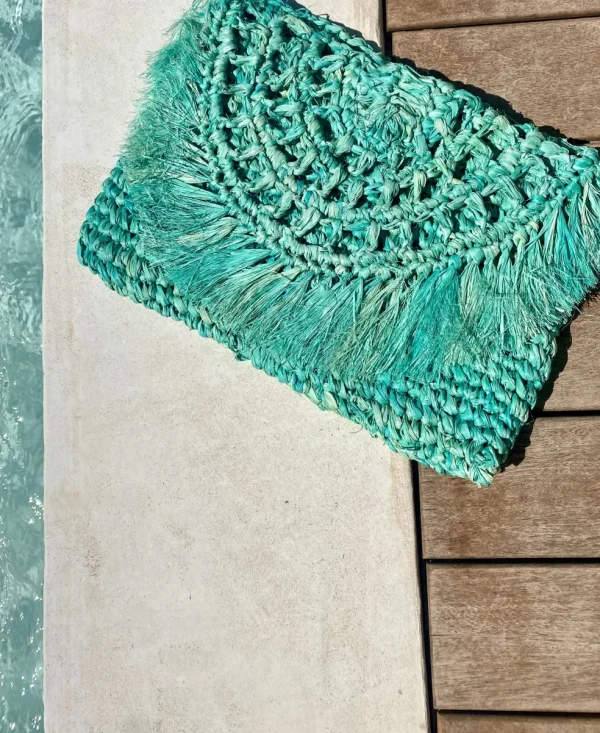 Pochette borsa Amelia boho chic in rafia