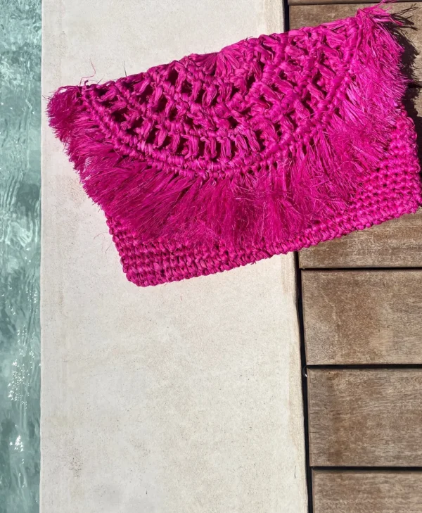 Pochette borsa Amelia boho chic in rafia