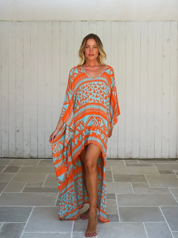 Poncho corto davanti lungo dietro rayon Lien
