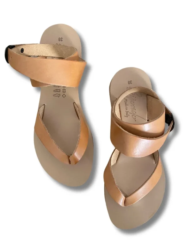 Sandalo in pelle cuoio Chrissy