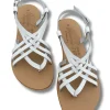 Sandalo in pelle Mila bianco