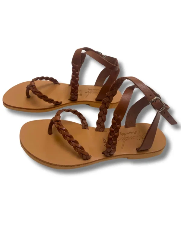 Sandalo in pelle Rosie marrone