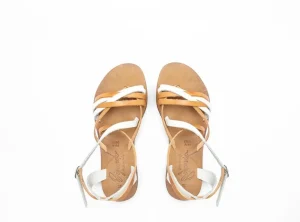 Sandalo in pelle stringato bicolor Jenny