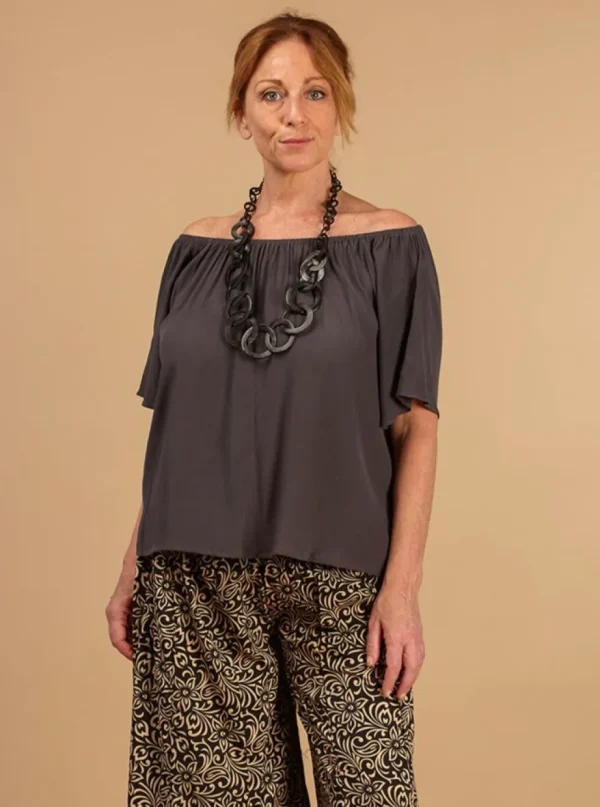 Top rayon off-shoulder Lulu