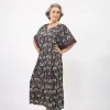 Vestito Caftano lungo Alma misto seta