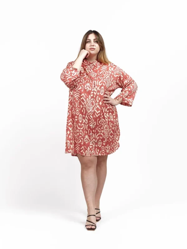 Vestito camicia viscosa con cintura Irene