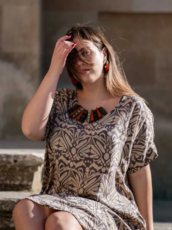 Vestito corto oversized rayon Camy