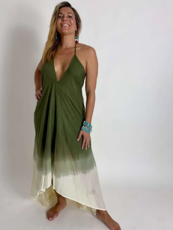 Vestito delavè open back Selene