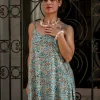 Vestito lungo rayon con le tasche Anne