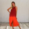 Vestito lungo stampa sfumata Isabella