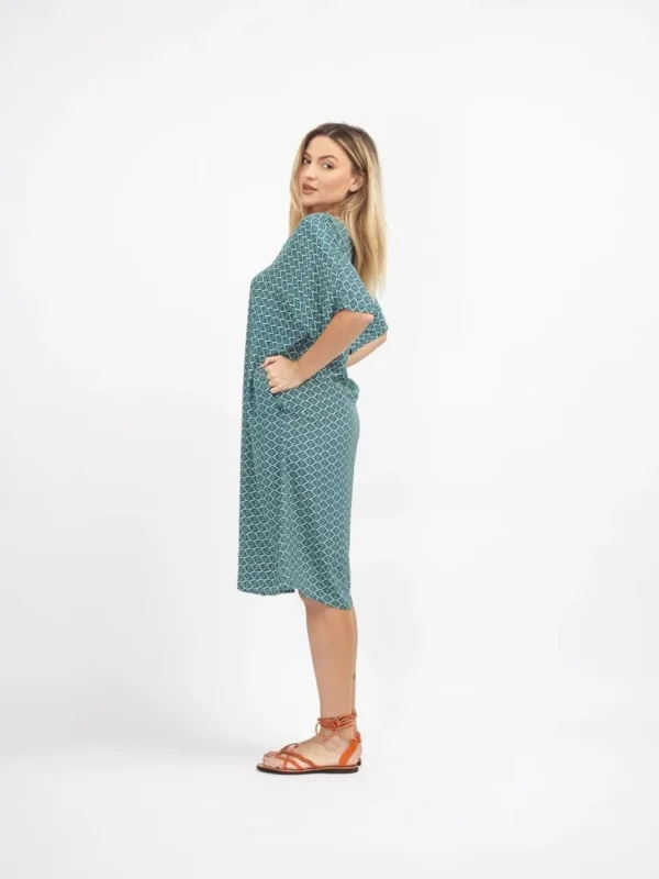 Vestito midi in seta Lucilla