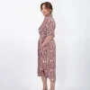 Vestito midi stile chemisier fantasia boho Eleanor