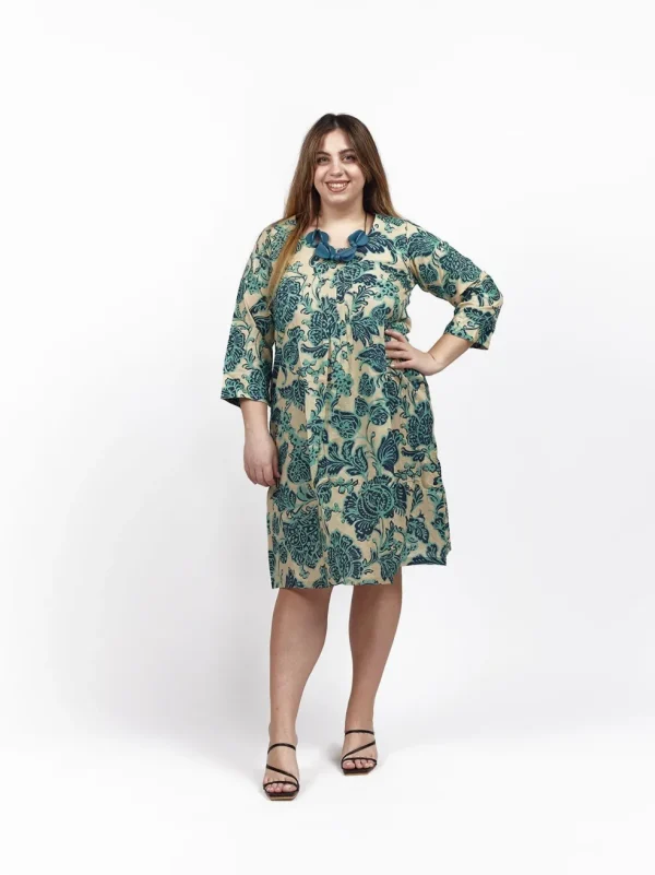 Vestito over cotone manica Serena