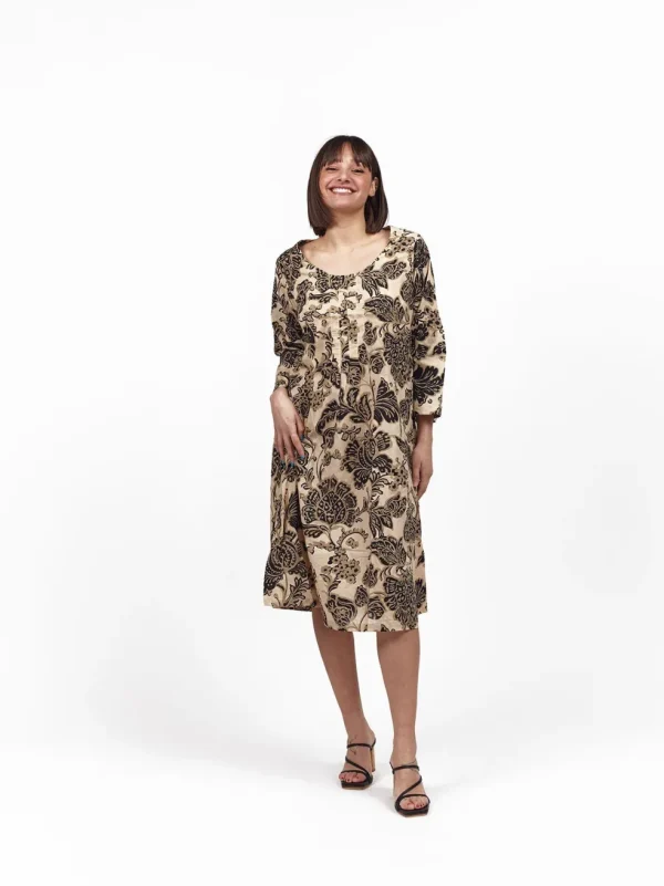 Vestito over cotone manica Serena
