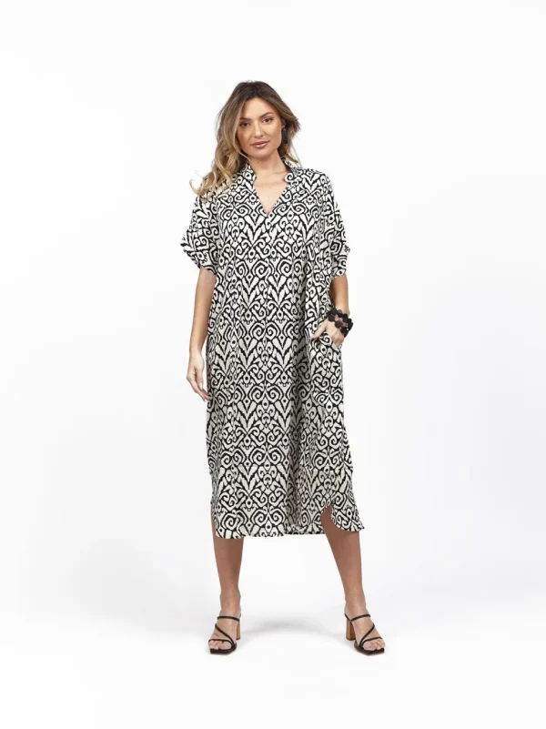 Vestito tunica midi viscosa Zafira